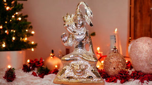 Silver Lord Shiva Shankar Statue Bhole Nath Murti Home Decor 4.5cm x 2.5cm x 2cm