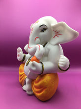 Load image into Gallery viewer, Ganesh Ganesha Ganpati Ganapati Hindu God Hindu God Ganesh fiber idol White