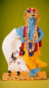 Lord Krishna,Bal gopal Statue,Home,Temple,Office decore(2cm x1.5cm x0.5cm)Blue
