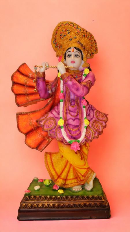 Lord Krishna,Bal gopal Statue,Home,Temple,Office decore ( 13cm x 9cm x 3cm) Pink