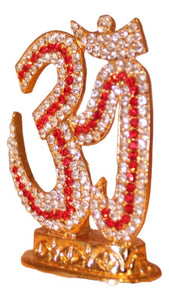 Hindu Religious Symbol OM Idol for Home,Car,Office ( 2cm x 1.5cm x 0.8cm) Red