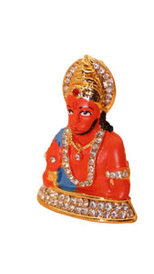 Lord Bahubali Hanuman Idol for home,car decore (2cm x 1.8cm x 0.8cm) Orange