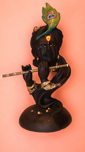 Lord Krishna,Bal gopal Statue,Home,Temple,Office decore (18.5cm x7cm x7cm) Black