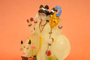 Dattatreya Idol, Tridev Idols, Dattatreya, Statue, God Datta Idol,Trimurti Green