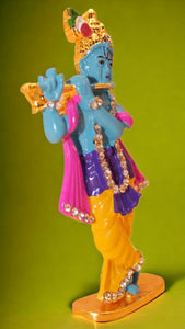 Lord Krishna,Bal gopal Statue,Home,Temple,Office decore(3.3cm x1.5cm x0.8cm)Blue