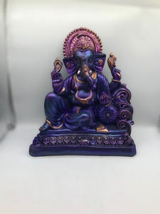 Ganesh Ganesha Ganpati Ganapati Hindu God Hindu God Ganesh fiber idol Purple