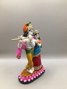 Radha Krishna Hindu God Statue IdolColorful