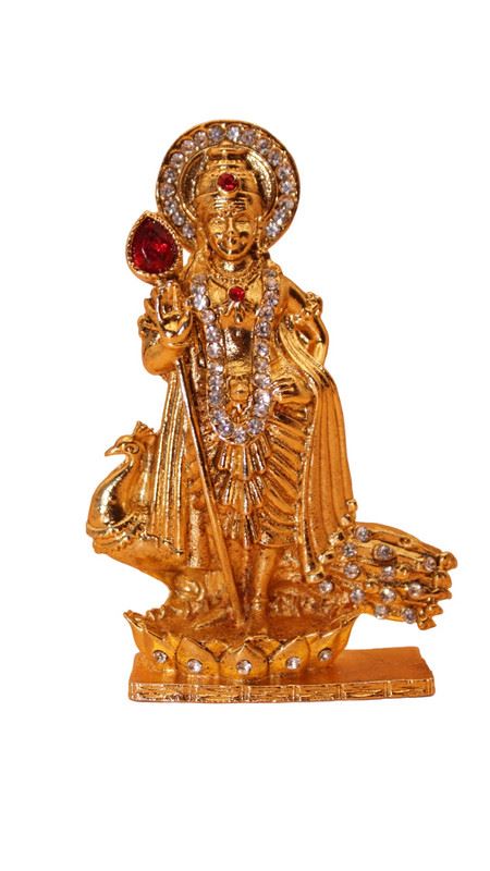 Kartik Ji Murti Idol/Statue for Pooja Gift decore Gold