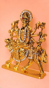 Goddess Ambaji Maa Durga Sitting Idol Statue Gold