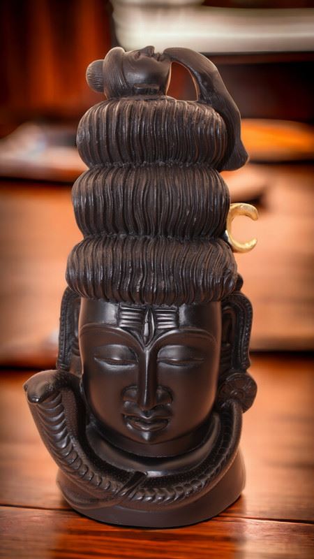 Lord Shiva Shankar Statue Bhole Nath Murti Home Decor( 13cm x 6cm x 4cm) Black
