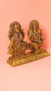 Laxmi Ganesh Idol Statue showpiece Decoration for Home Gold