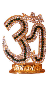 Hindu Religious Symbol OM Idol for Home,Car,Office ( 2cm x 1.5cm x 0.8cm) Green