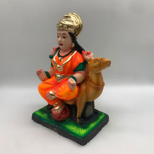 Ambe maa,Ambaji, Durga ma, Bengali Durga ma statue,idol,murti,mud idol Orange