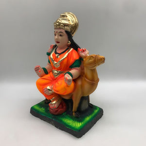 Ambe maa,Ambaji, Durga ma, Bengali Durga ma statue,idol,murti,mud idol Orange