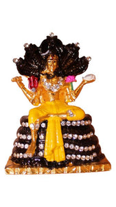 Lord Shiva Shankar Statue Bhole Nath Murti Home Decor (3cm x 2cm x 0.8cm) Yellow