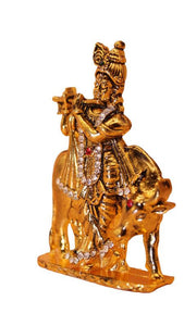 Lord Krishna,Bal gopal Statue,Home,Temple,Office decore(3cm x 2cm x 0.5cm) Gold