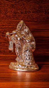 Radhe Krishna Idol of Eternal Love, Harmony Size LxWxD: 6cm x 3.5cm x 2cm silver