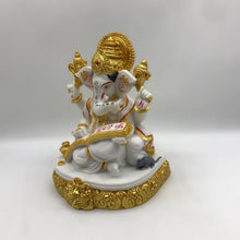 Load image into Gallery viewer, Ganesh Ganesha Ganpati Ganapati Hindu God Hindu God Ganesh fiber idol White
