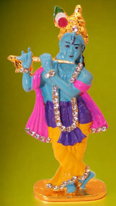 Lord Krishna,Bal gopal Statue,Home,Temple,Office decore(3.3cm x1.5cm x0.8cm)Blue