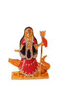 Load image into Gallery viewer, Hindu God Khodiyar Statue Idol For Home Temple Decor(3cm x 2.6cm x 0.8cm) Gold