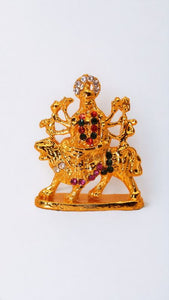 Goddess Ambaji Maa Durga Sitting Idol Statue Gold