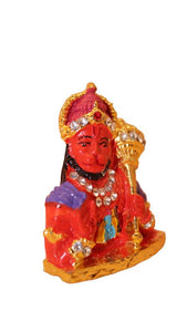 Lord Bahubali Hanuman Idol for home,car decore (1.5cm x 1.3cm x 0.5cm) Orange