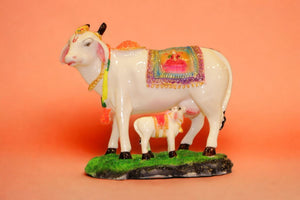 Cow with Calf Vastu,Positive Energy for Home offers Wealth,Prosperity Mixcolor