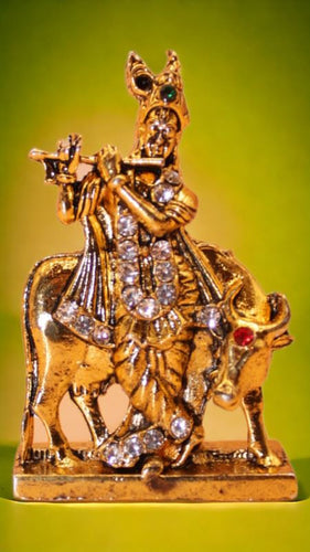 Lord Krishna,Bal gopal Statue,Home,Temple,Office decore(2cm x1.3cm x0.5cm)Gold
