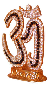 Hindu Religious Symbol OM Idol for Home,Car,Office ( 2cm x 1.5cm x 0.8cm) Brown