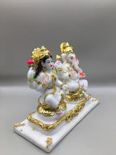 Load image into Gallery viewer, Laxmi Ganpati Hindu God Hindu God Ganesh and laxmi fiber idol White