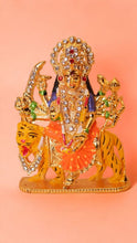 Load image into Gallery viewer, Goddess Ambaji Maa Durga Sitting Idol Statue Gold