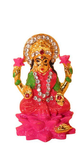 Laxmi Hindu God Hindu God laxmi fiber idol ( 2.2cm x 1.3cm x 0.5cm) Gold