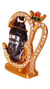 Hindu Religious Symbol Om Shiv Idol for Home,Office(1.3cm x1.5cm x0.5cm) Gold