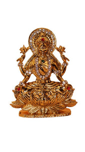 Laxmi Hindu God Hindu God laxmi fiber idol ( 3cm x 2cm x 0.5cm) Gold