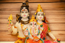 Load image into Gallery viewer, Shiva Parvati Shiv Parivar Shankar Bhagwan Ganesh Family Murti Idol Multicolor