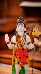 Lord Shiva Shankar Statue Bhole Nath Murti Home Decor(12cm x 4cm x 4cm) Mixcolor