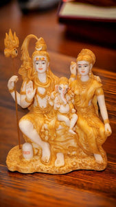 Lord Shiva Shankar Statue Bhole Nath Murti Home Decor( 20cm x 16cm x 8cm) Yellow