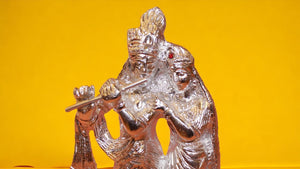 Radha Krishna Idol Showpiece Murti Gifts Home Decor( 8.5cm x 4.5cm x 2cm) Silver