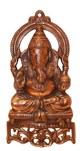 GANESH WALL HANGING & TABLE STAN SHOWPIECE FIGURINE STATUE FOR HOME DECOR Copper