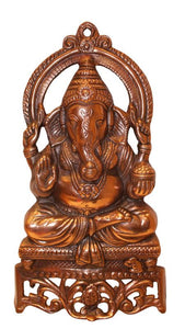 GANESH WALL HANGING & TABLE STAN SHOWPIECE FIGURINE STATUE FOR HOME DECOR Copper
