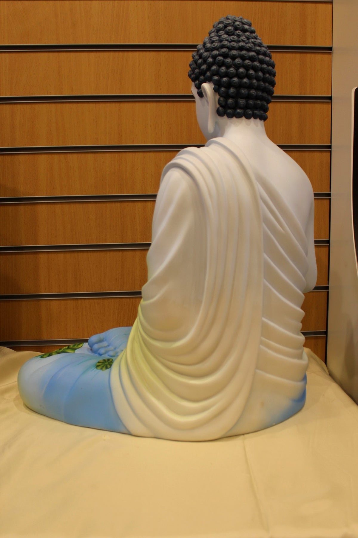 Resin/Fibre Buddha Statue for Home Temple – Painted Tree of Life Robe, 24 inch