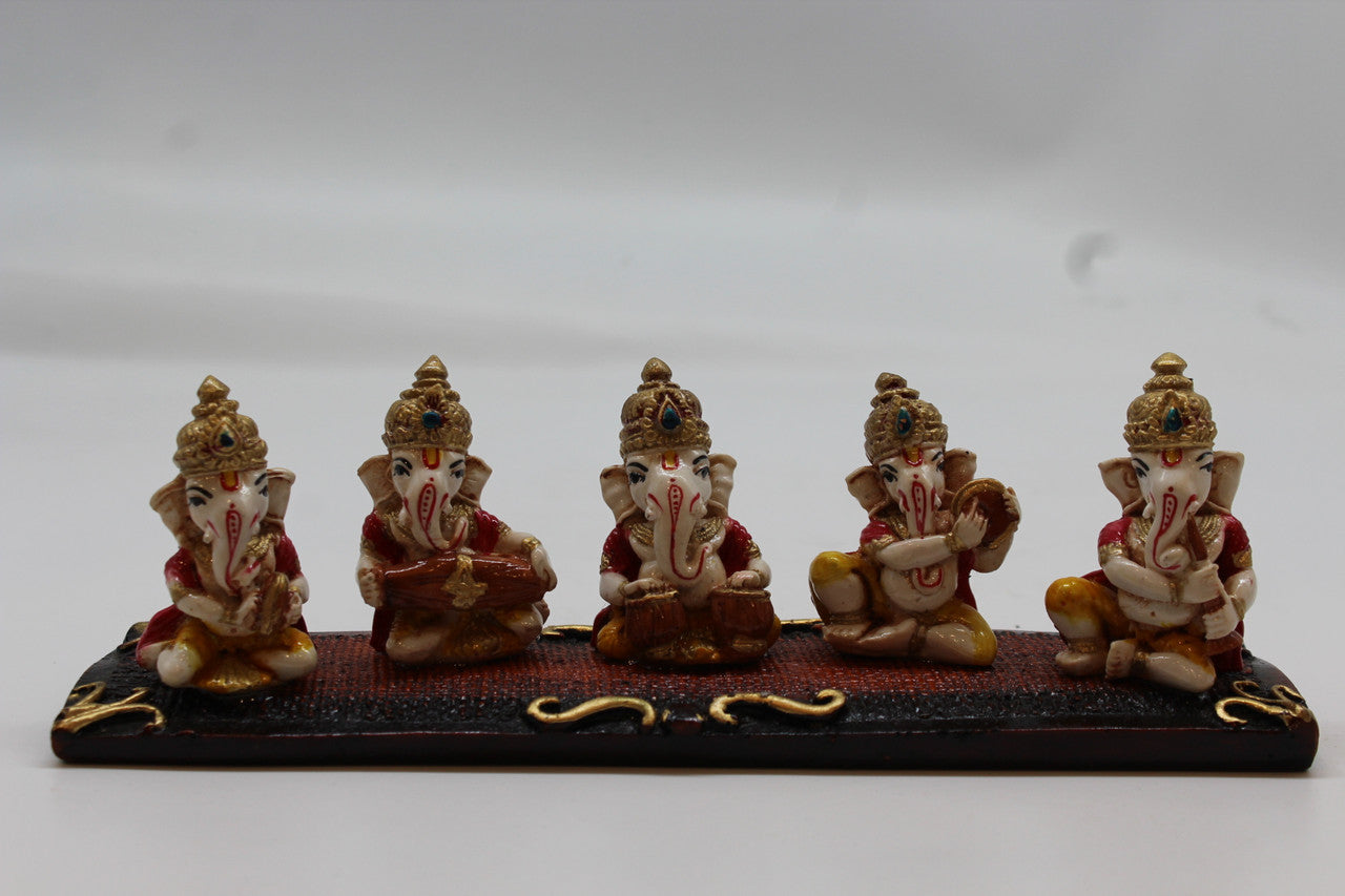 Ganesh Musical Band resin statue, 1061