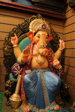 Load image into Gallery viewer, POP Ganesh Visarjan idol, Blue variant, front view