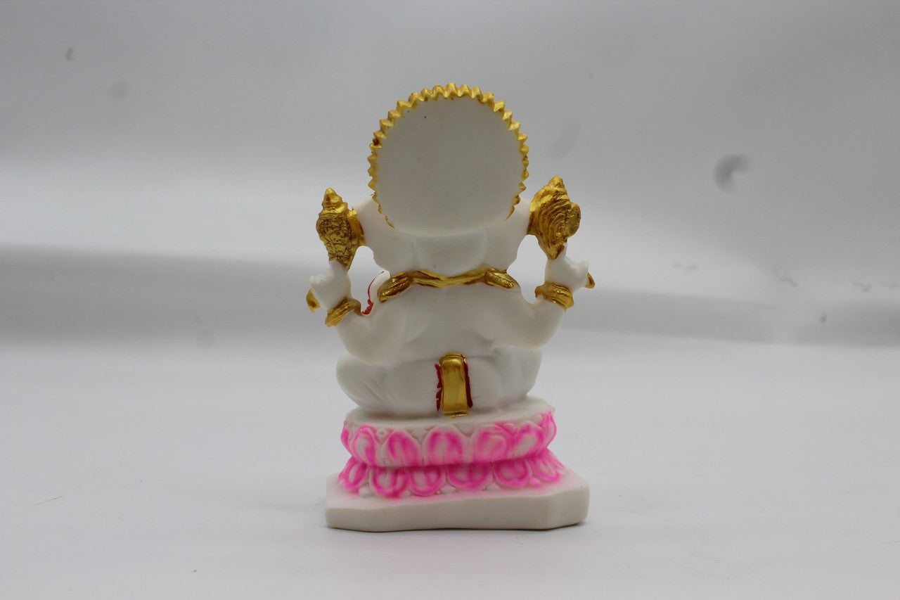Lord Krishna Statue for Home Temple – White Resin, 24cm