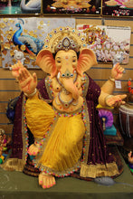 Load image into Gallery viewer, POP Ganesh Visarjan Idol Purple and Gold 3.5ft - detail view