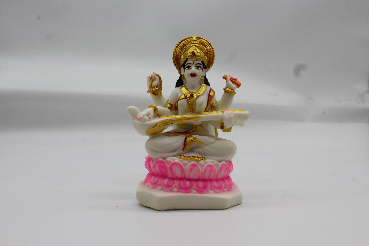 Lord Krishna Statue for Home Temple – Gold Resin, 30cm, Square Base