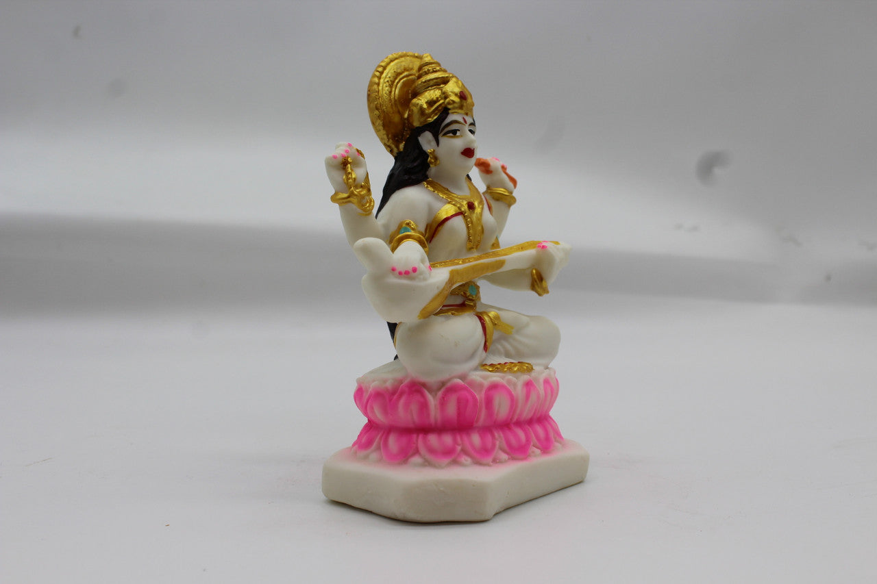 Lord Krishna Statue for Home Temple – Gold Resin, 30cm, Square Base