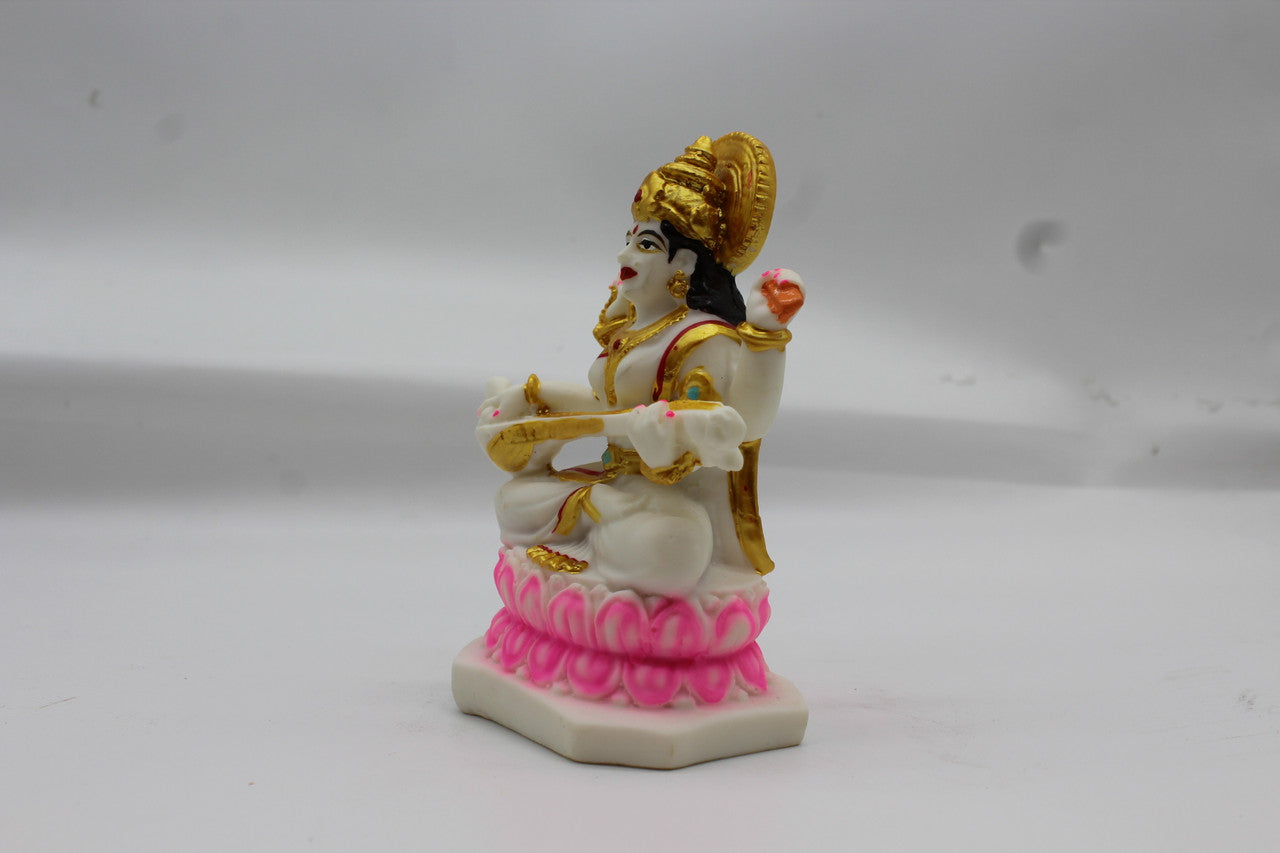 Lord Krishna Statue for Home Temple – Gold Resin, 30cm, Square Base