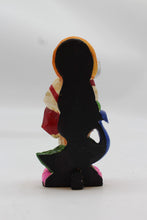 Load image into Gallery viewer, Standing Lord Murugan Idol with Peacock – Pink Lotus Base - Orange - back view