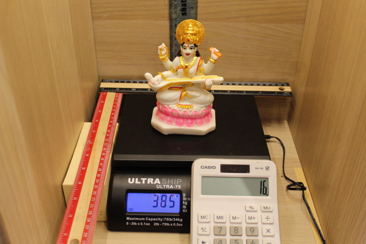 Lord Krishna Statue for Home Temple – Gold Resin, 30cm, Square Base